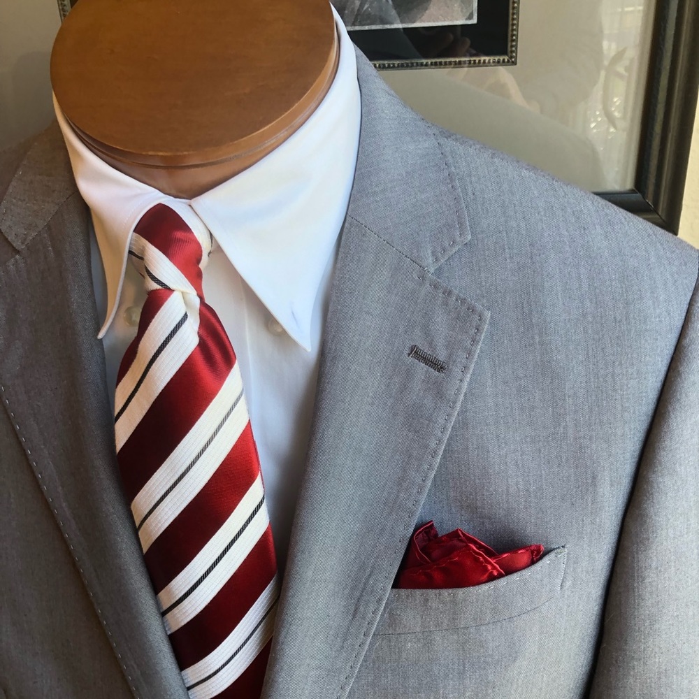 JF J. Ferrar Gray Blazer 44R Slim Fit